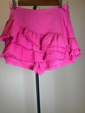 DO+BE Hot Pink Ruffle Mini Skort | Size S